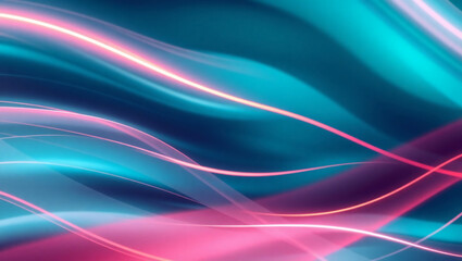 Naklejka premium AI Generative. Abstract Curve Lines Background – Vibrant Gradient Design. 70