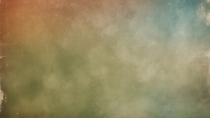 Fototapeta premium Abstract background image, with a mixture of orange, green, and blue colors blended together. The colors are not distinct and fade into each other.