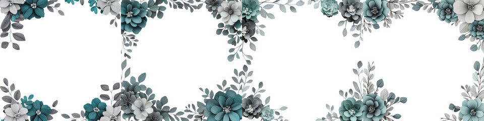 Elegant Floral Arrangement with Vibrant Watercolor Style Blooms Leaves and Greenery Decorating a White Background  Beautiful Botanical with a Romantic Aesthetic