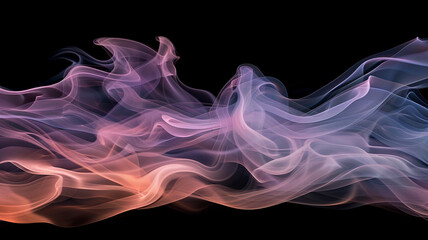 Obraz premium Ethereal swirling smoke, elegant pastel color transitions, dreamy composition