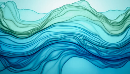 Fototapeta premium A macro shot of a dynamic, artistic wave with surreal textures and fluid motion in deep blue tones.