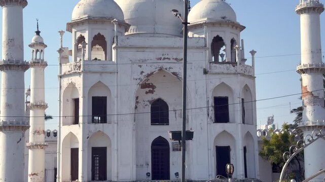 A tilt down shot of Zinat Asiya tomb in Chota Imambara at Lucknow, India

