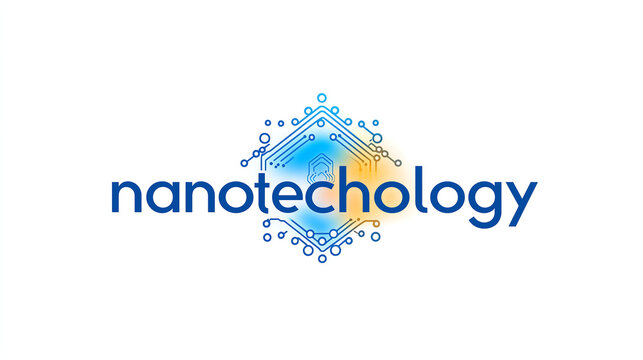 Nanotechnology Hexagon Logo in Blue and Orange