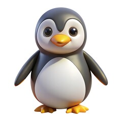 3d penguin cartoon, animal, 