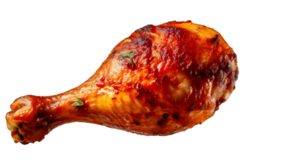 Grilled chicken isolated on Transparent Background.