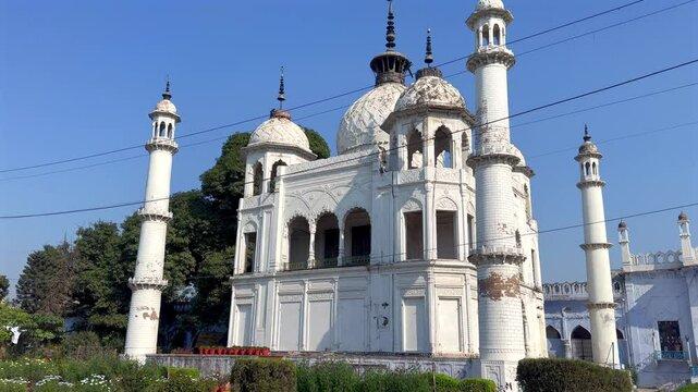 A tilt up shot of Mosque in Chota Imambara at Lucknow, India
