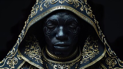 Digital artwork featuring a fusion of traditional Islamic patterns with contemporary fashion elements  HD 8K wallpaper Photographic Image