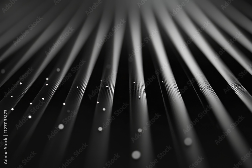 Poster a monochromatic image featuring abstract black and white lines