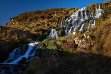 The Brides Veil waterfall on the Isle of Skye, Scotland. 