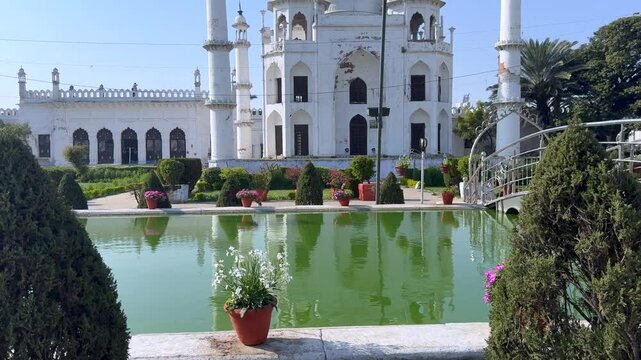A tilt up shot of Zinat Asiya tomb in Chota Imambara at Lucknow, India
