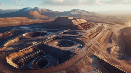 sustainable mining facility running entirely on clean energy.