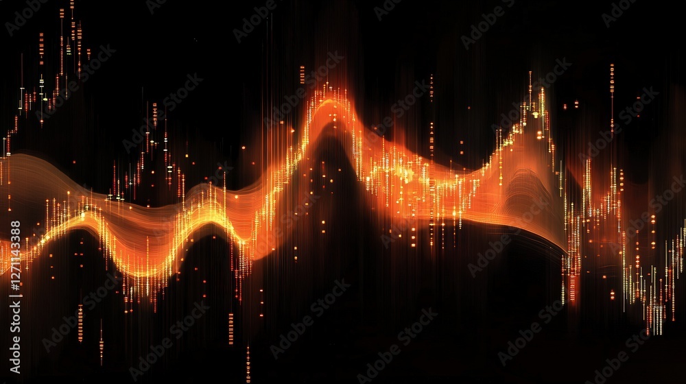 Poster technical analysis breakdown using candlestick charts and moving averages