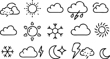 Weather icons set. Vector