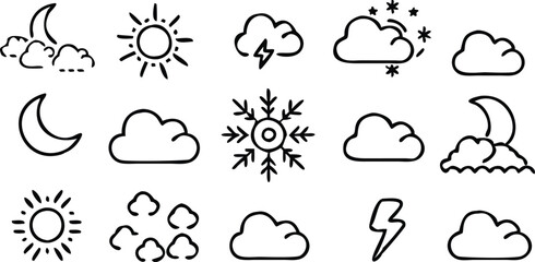 Weather icons set. Vector