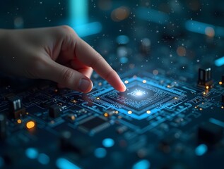 AI agent and generative artificial intelligence. Robotic processes automation and data analysis. Businessman touching head and AI icon on application network system