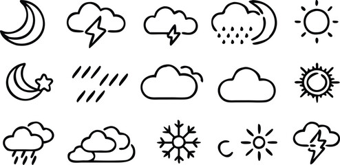 Weather icons set. Vector
