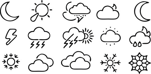Weather icons set. Vector