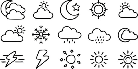 Weather icons set. Vector