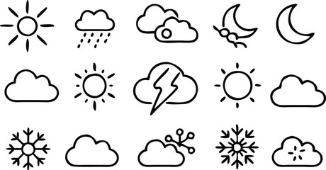 Weather icons set. Vector