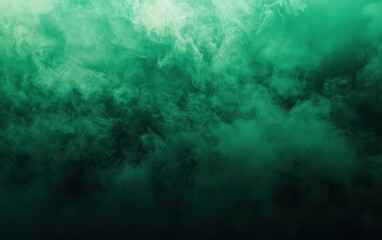 Fototapeta premium Deep jade green smoky gradient background mockup Saint Patricks Day