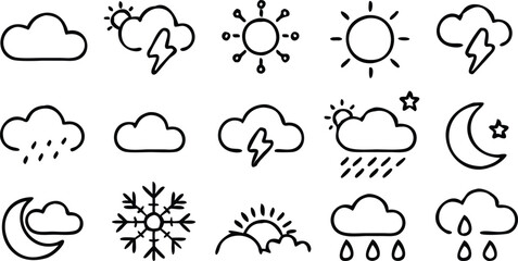 Weather icons set. Vector