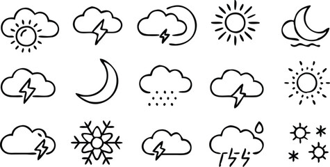 Weather icons set. Vector