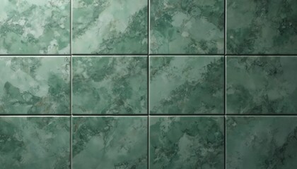 Green marble tile pattern, stone texture for wallpaper or cover page background. Natural material surface. Modern interior style wall, smooth stone structure in geometric shape.