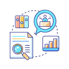 data collection icon, data collection vector illustration-simple illustration of data collection, perfect for data collection logos and icons