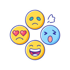 emoji reactions icon, emoji reactions vector illustration-simple illustration of emoji reactions, perfect for emoji reactions logos and icons