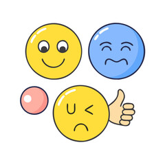 emoji reactions icon, emoji reactions vector illustration-simple illustration of emoji reactions, perfect for emoji reactions logos and icons