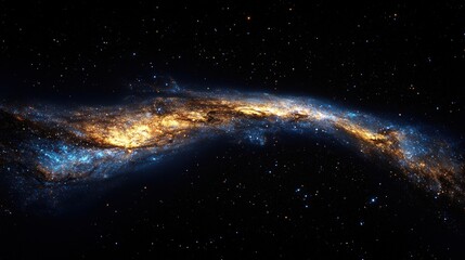 Fototapeta premium Tadpole Galaxy, where gravitational interactions have stretched its spiral arms into a long, flowing tail of stars