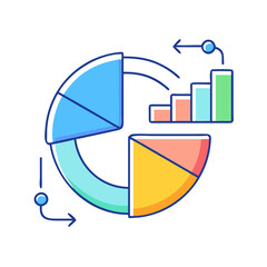 pie chart icon, pie chart vector illustration-simple illustration of pie chart, perfect for pie chart logos and icons