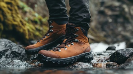 sturdy, cushioned sole, breathable waterproof membrane, and a high-ankle fit for protection in rugged terrains