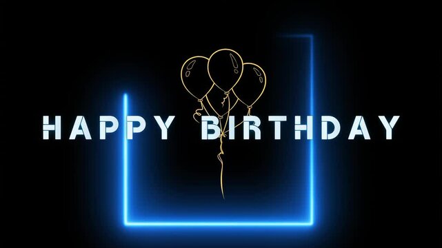 happy birthday video animation, birthday wishes, elegant birthday intro.