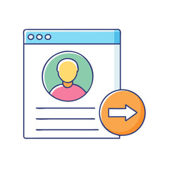 user profile icon, user profile vector illustration-simple illustration of user profile, perfect for user profile logos and icons