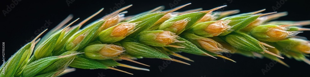Poster a macro shot of a single blade of grass with intricate details