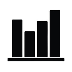 business graph on black background