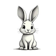 Obraz premium cute white rabbit