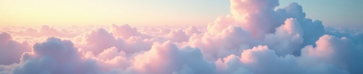 Obraz premium Softly falling cloud wisps amidst gentle breeze, gentle, subtle, serene