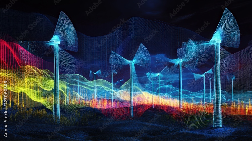 Poster ai-driven wind farm predicting optimal wind patterns for power generation