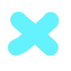 Obraz premium blue cross icon