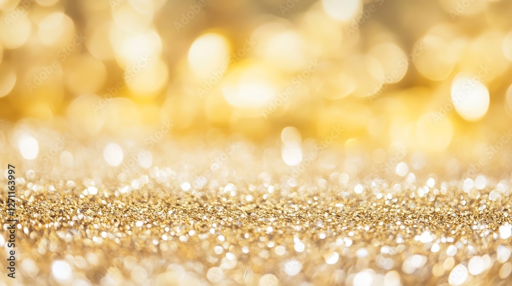 Poster Stunning blurred golden background with sparkling light creating an elegant and luxurious ambiance : Generative AI