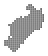 Symbol Map of the City Lappeenranta_Villmanstrand (Finland) showing the city with a pattern of just a few black squares