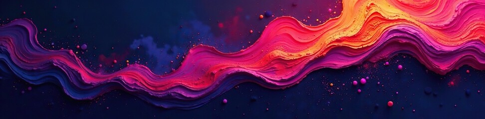 Rawn by oil paints on a dark background with neon colors, oil paint, Raw, art