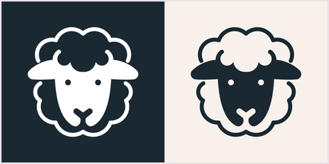 Obraz premium Animal Head, Animal Flat Icon Logo Illustration. Animal Icon