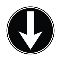 arrow icon on metal button