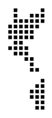 Symbol Map of the City Orleans (France) showing the city with a pattern of just a few black squares