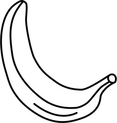 Fruit. Hand drawn vector isolated doodle. Banana 