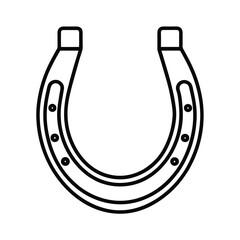 horseshoe isolated on black background