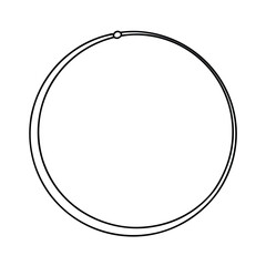 vector illustration of a round frame